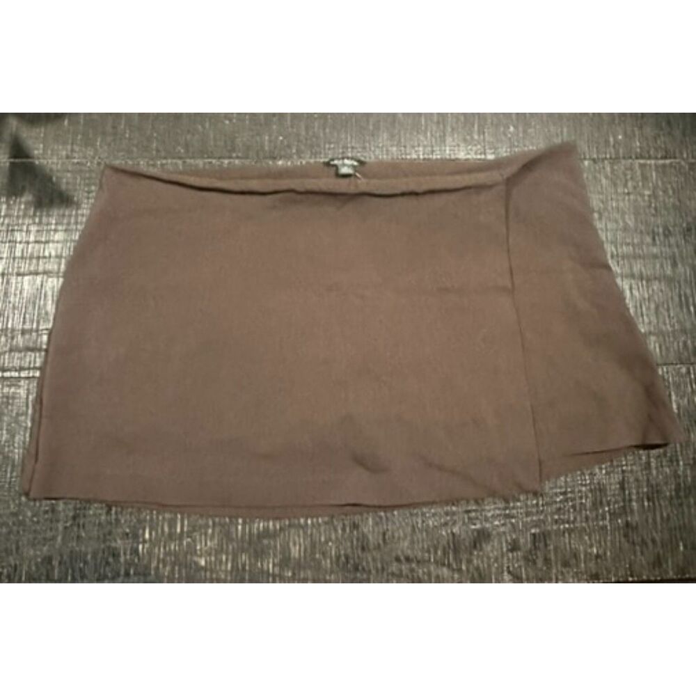 Wild Fable Brown Knit Wrap Mini Skort Size